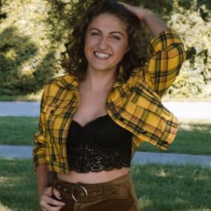 Yellow Plaid Crop Top
